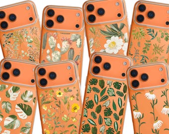 Greenery Phone Case for New Cosmic Orange iPhone 17 Pro and 17 Pro
