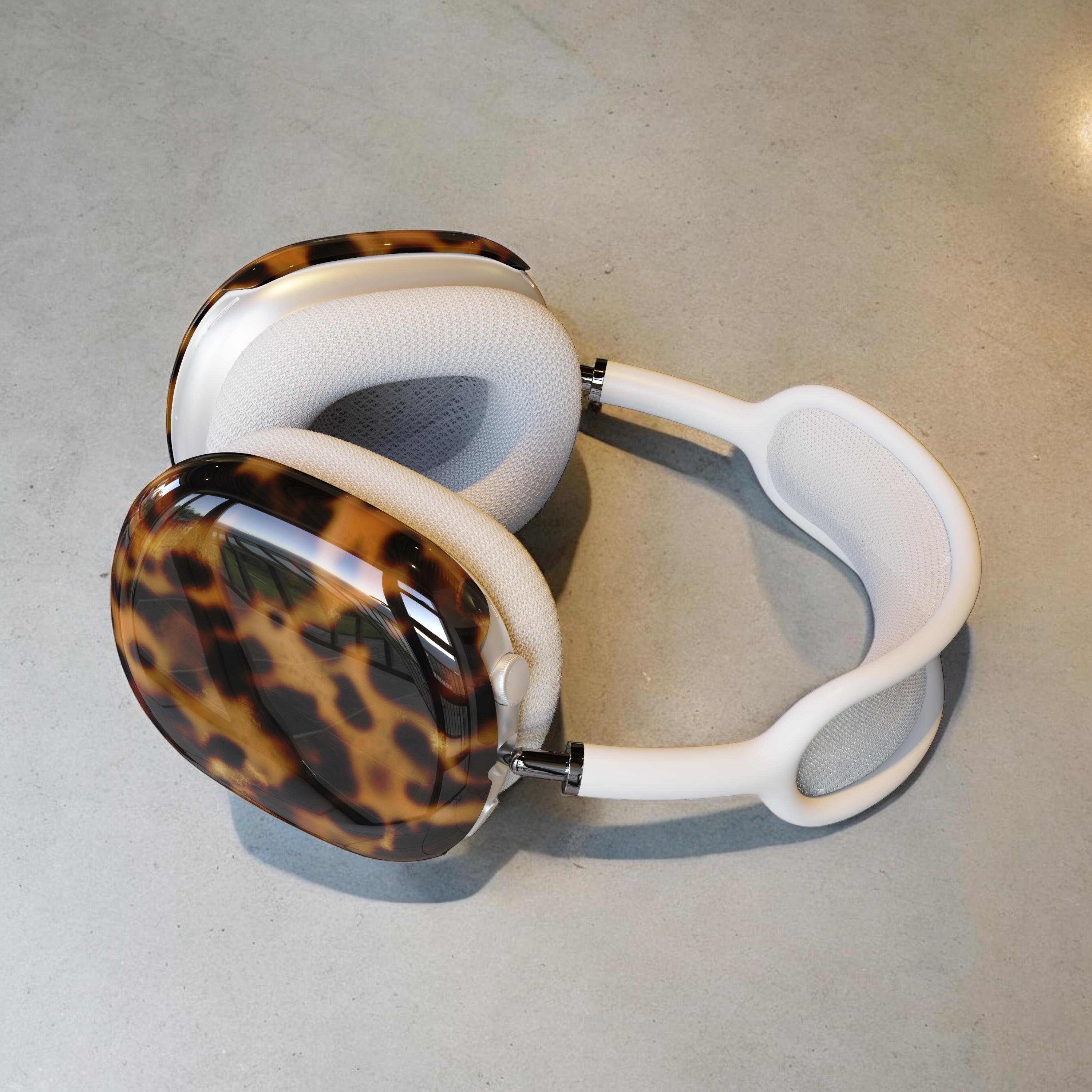 Classy Tortoise Shell Print Airpods Max Case | Snap on Air