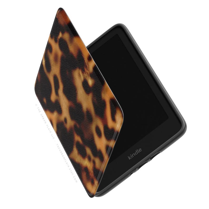 Kindle-skal med sköldpaddsmönster – Saffiano-läderfodral för 11:e generationen, Paperwhite 11:e och 12:e generationen (6", 6,8", 7") och Colorsoft bild 7