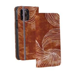Grunge Brick Boho Tie Dye Wallet Case For iPhone 16 15 14 13 12 Mini Pro Max XR XS Max 7 8 Plus SE 2020 S24  With Card Slots Vegan Leather
