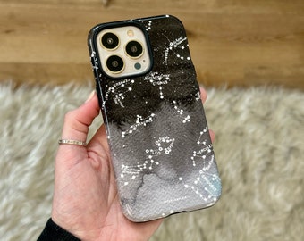 Aesthetic Zodiac Constellations Phone Case For iPhone 15 14 13 Pro 12 Mini 11 XR XS Max 7 8 SE Galaxy S24 S23 Pixel 8 Pro Astrology Design