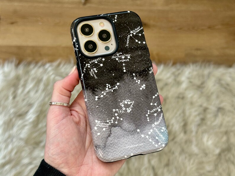 Aesthetic Zodiac Constellations Phone Case For iPhone 15 14 13 Pro 12 Mini 11 XR XS Max 7 8 SE Galaxy S24 S23 Pixel 8 Pro Astrology Design image 1