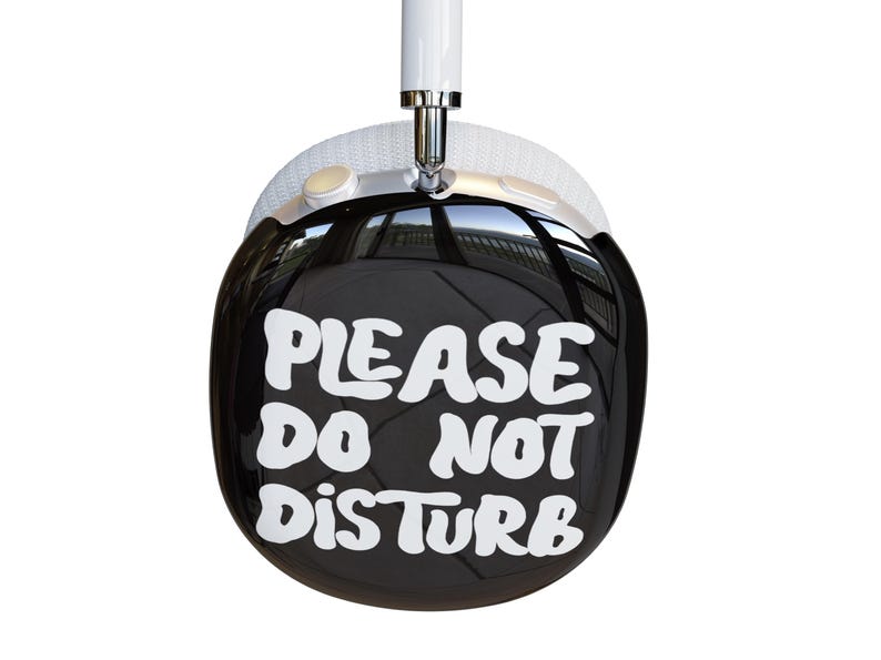 Please Do Not Disturb AirPods Max Case | Snap On Air Pods Max Cover | Protective Case For New AirPods Max Headphones With Funny Design