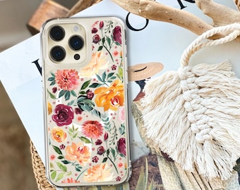 Watercolor Flowers MagSafe Phone Case For iPhone 17 16 15 14 13 Galaxy S26