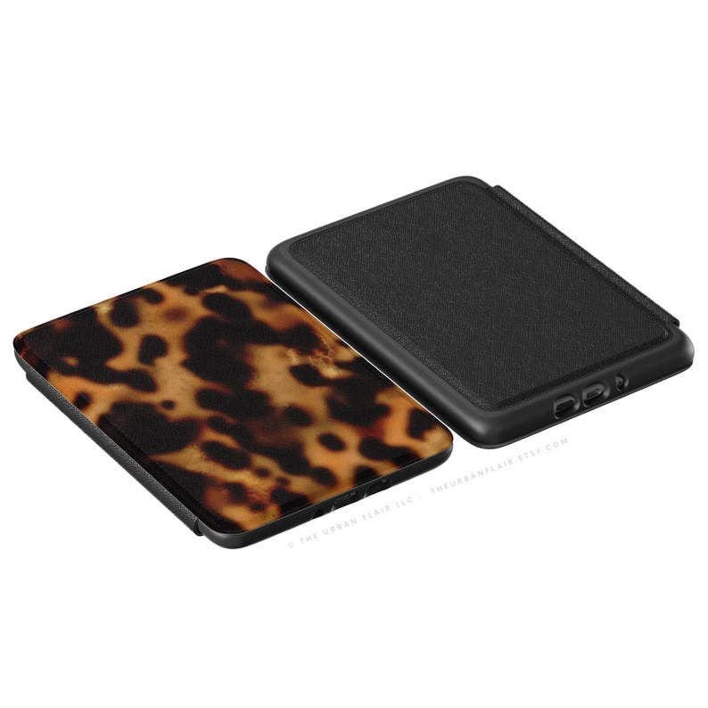 Kindle-skal med sköldpaddsmönster – Saffiano-läderfodral för 11:e generationen, Paperwhite 11:e och 12:e generationen (6", 6,8", 7") och Colorsoft bild 10