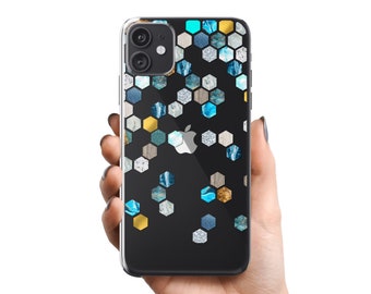 Honeycomb Phone Case For iPhone 15 14 13 Pro Max 12 Mini XR 7 8 Clear Phone Case With Design Galaxy S24 Phone Case The Urban Flair- On Sale!