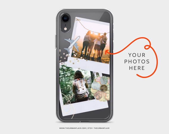 Custom Memory Polaroid Clear Phone Case With Photos Travel Etsy