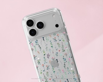 Bohemian Watercolor Flowers Phone Case For iPhone 17 16 15 14 13 7 8 SE Galaxy S26 S25