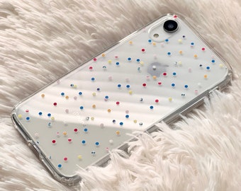Cute Rainbow Confetti Phone Case For iPhone 15 14 13 Pro Max Mini 7 8 SE2 MagSafe Phone Case Galaxy S26 S25 Cover The Urban Flair