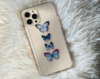 Pale Purple Butterflies Phone Case For iPhone 15 14 13 Pro Max  12 Mini XR 7 8 SE 2022 Aesthetic Trendy Design The Urban Flair- On Sale!