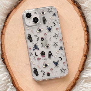 Glitch New Age Witchy Phone Case For iPhone 16 15 Pro 14 Plus 13 Mini 12 XR XS Max 7 8 SE Galaxy S25 The Urban Flair MagSafe