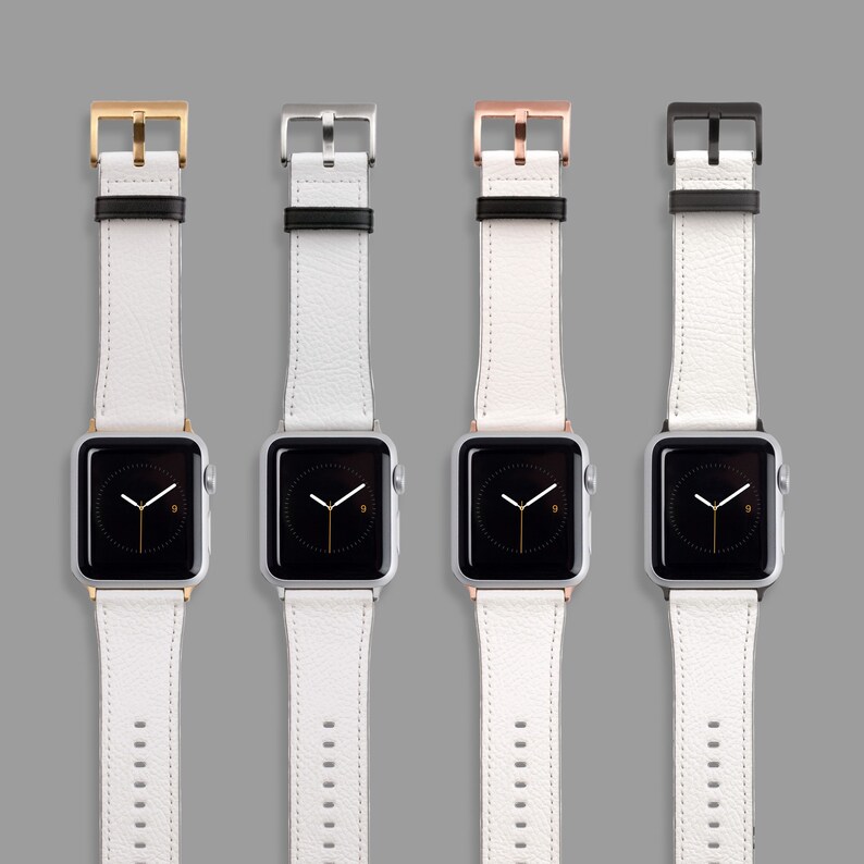 Simple Solid White Apple Watch Band 40mm 38mm 42mm 44mm for Etsy