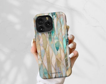 Abstract Stained Glass Print MagSafe Phone Case For iPhone 17 16 15 14 13 Galaxy S26