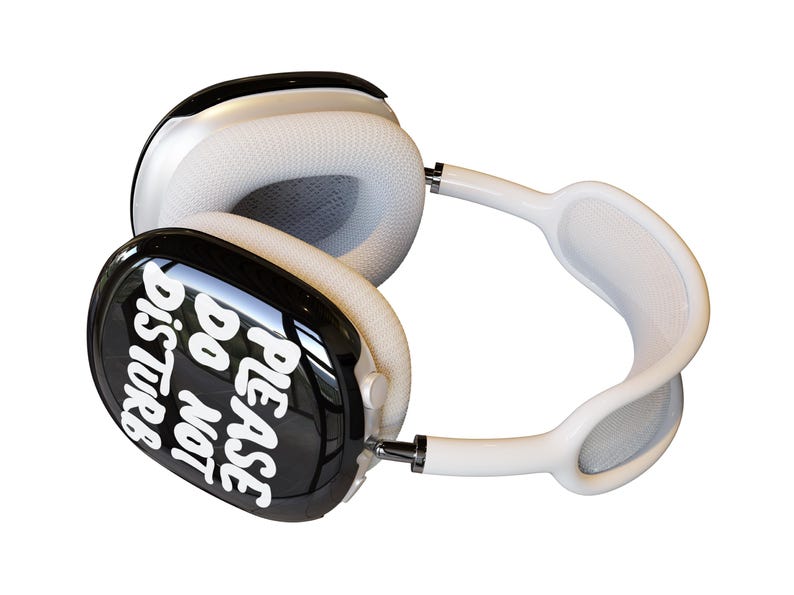 Please Do Not Disturb AirPods Max Case | Snap On Air Pods Max Cover | Protective Case For New AirPods Max Headphones With Funny Design