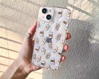 Coffee Phone Case For iPhone 17 16 15 14 13 7 8 SE MagSafe Phone Case With Design Galaxy S26 S25