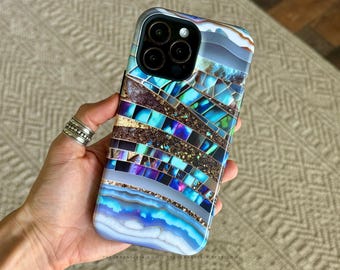 Abalone Geode Mosaic Print MagSafe Phone Case For iPhone 17 16 15 14 13