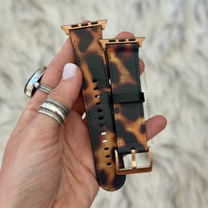 Tortoise Shell Texture Print Apple Watch Band Fashion 38mm 41mm 40mm 42mm 44mm 45mm All Series Apple Watch Straps For Women