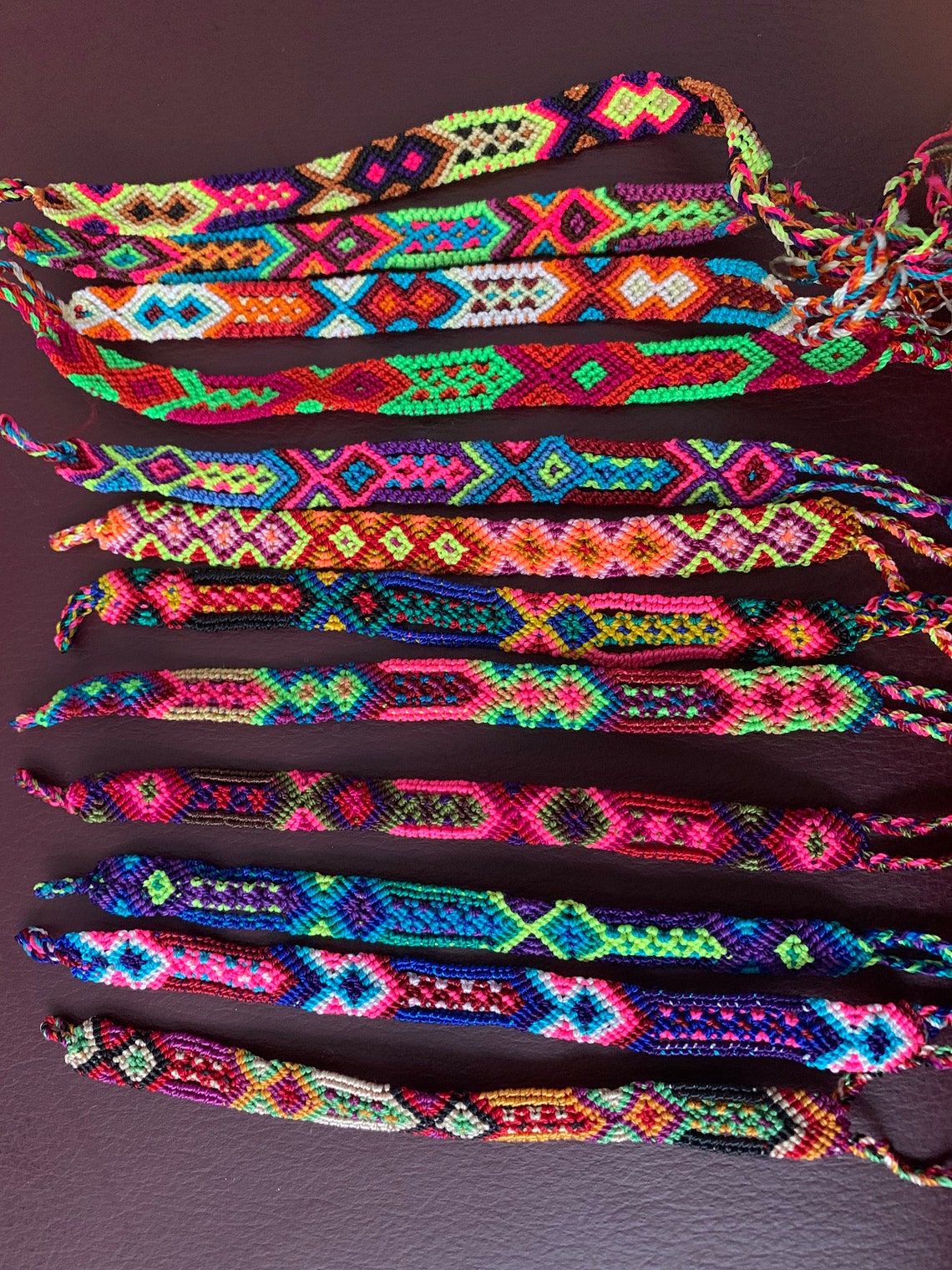 Friendship Bracelets Handmade Lucky Handwoven Mexican Colorful | Etsy