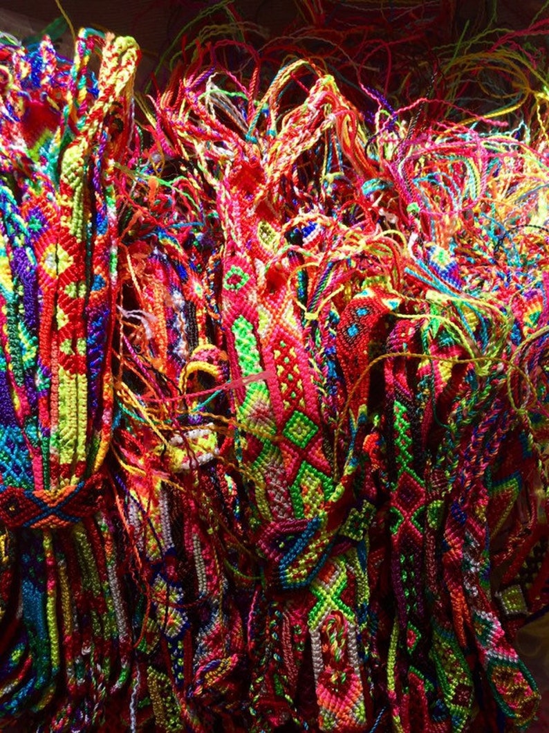 Friendship Bracelets Handmade Lucky Handwoven Mexican Colorful Summer Bracelets Best Memories