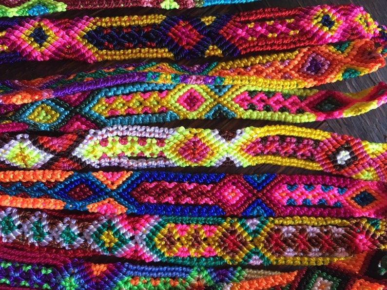 Friendship Bracelets Handmade Lucky Handwoven Mexican Colorful Summer Bracelets Best Memories