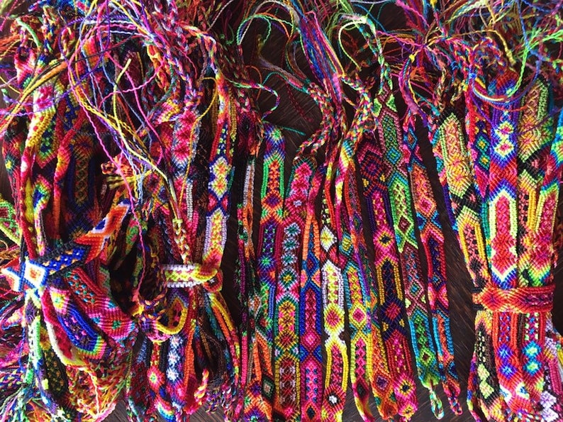 Friendship Bracelets Handmade Lucky Handwoven Mexican Colorful Summer Bracelets Best Memories