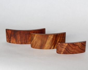 Hawaiian Curley Koa Wood Hair Clip | Fine Quality Hand  display picture 2
