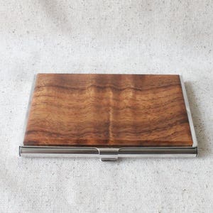 Business Card Case Hawaiian Koa