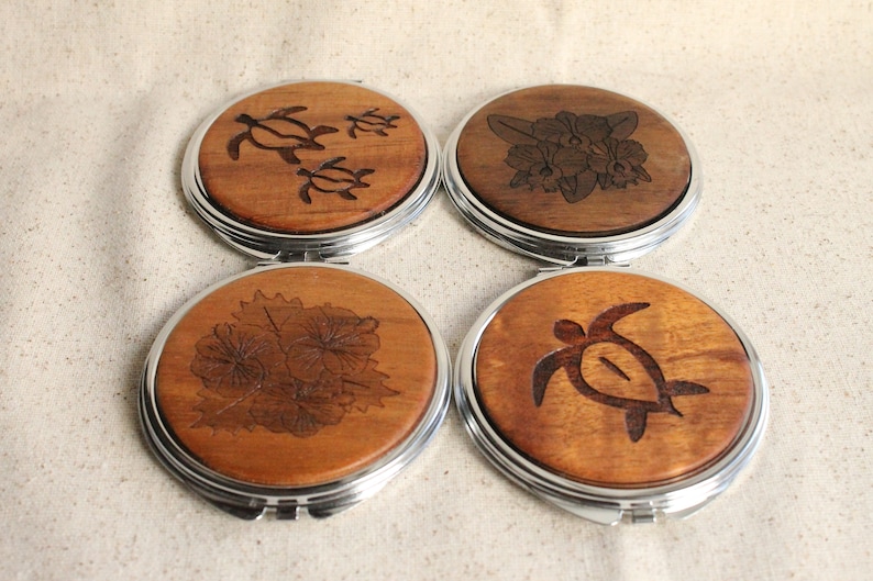 Hawaiian Koa Compact Mirror image 1