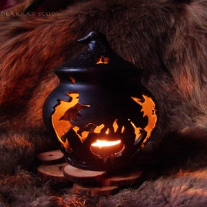 Ceramic candle lantern Witchcraft