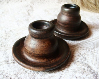 Set of 2 handcrafted candleholders