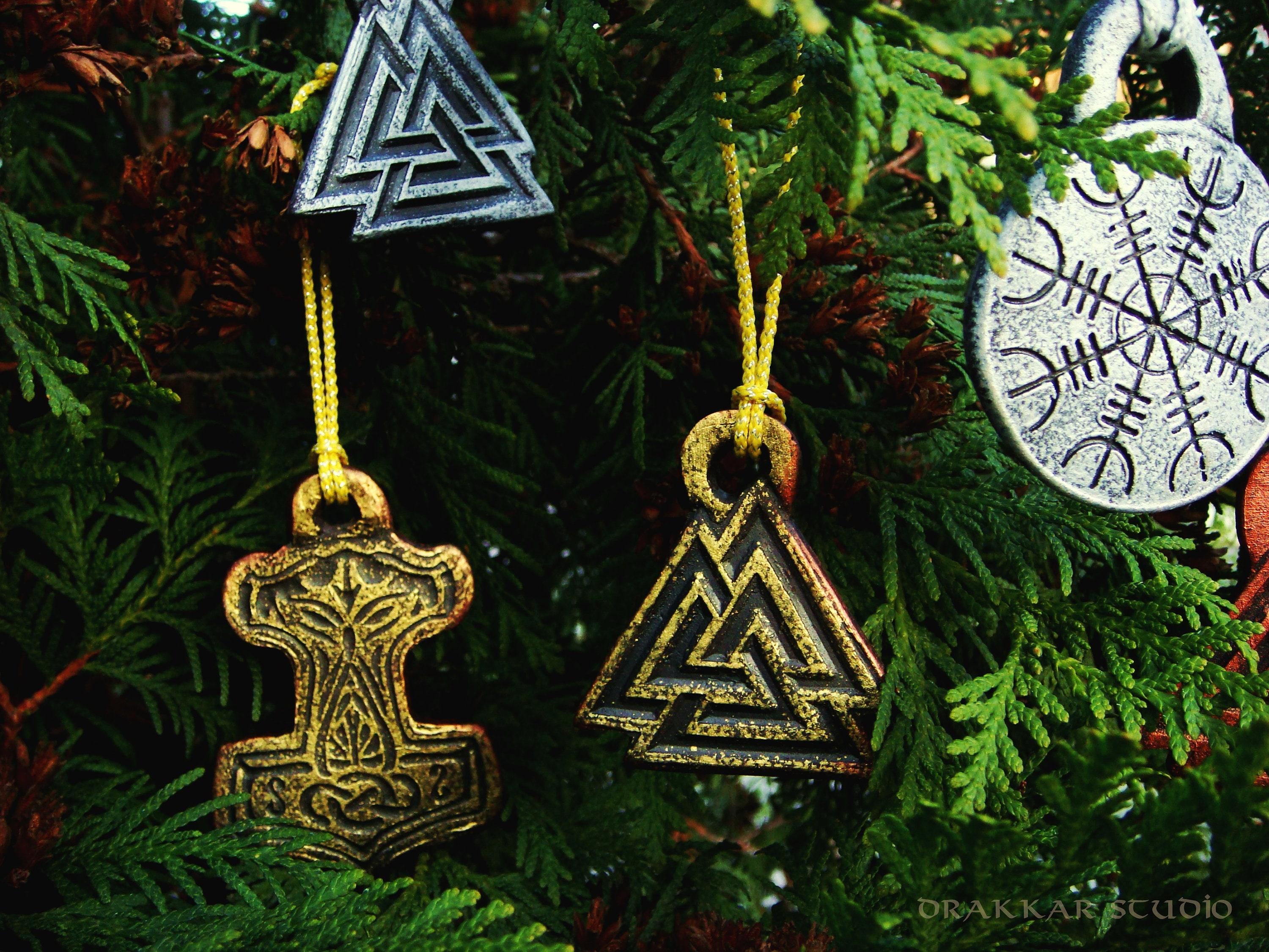 Odin Viking Norse Pagan Mythology Symbol Christmas Tree Decoration Pendant,  Christmas Tree Decorations, Festival, Party, Home Decoration