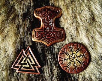 Set of 3 viking fridge magnets