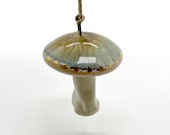 Mushroom Ornament, Multi, Gold, Handmade, Ceramic, Glazed, Pottery, One of a kind, Unique