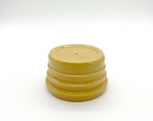 Incense Holder, Yellow Circular Layered, Mustard, Handmade, Ceramic, Glazed, Pottery, One of a kind, Unique