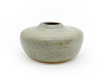 Handmade Bud vase, Sage Green, Speckled, Decorative, Ceramic, Glazed, Pottery