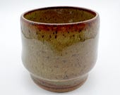 11oz Tumbler, Jade Green, Tan overtones, Speckled, Handmade, Ceramic, Glazed, Pottery, One of a kind, Unique