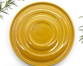 Olive Oil Plate, Yellow, Mustard color, Handmade, Ceramic, Glazed, Pottery, Unique, One of a kind