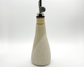 Cruet 6oz, Tan, Cream, Speckled, Oil Bottle, Speckled, Handmade, Ceramic, Glazed, Pottery, Unique, One of a kind