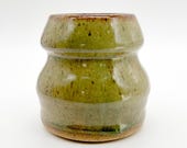 Bud vase, cup, Jade Green, Speckled, Decorative, Handmade, Ceramic, Glazed, Pottery