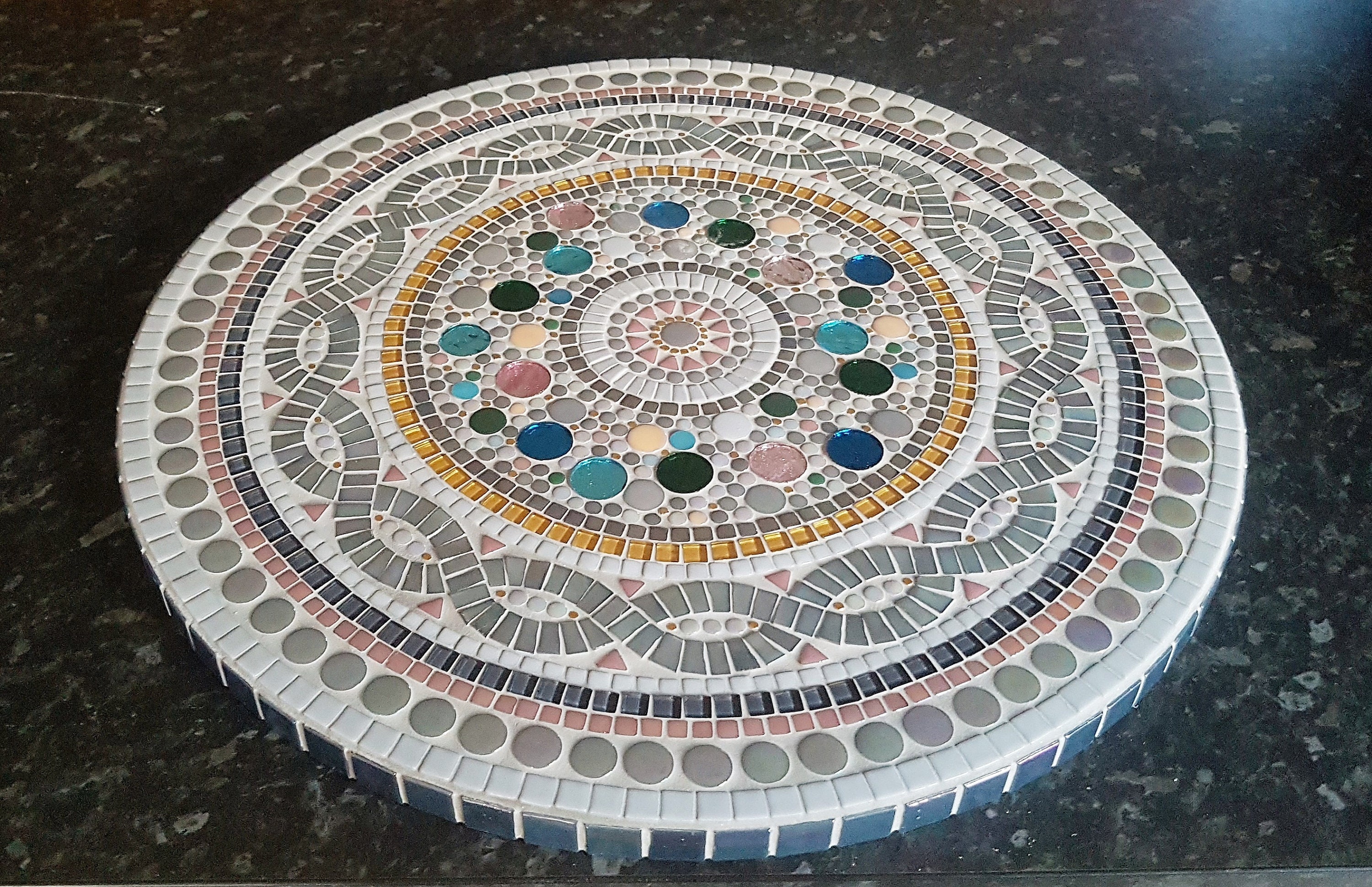 Custom Round Mosaic Tabletop Mosaic Garden Tabletop Mosaic Etsy UK