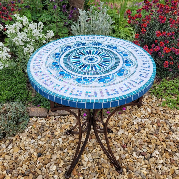 Outdoor Mosaic Table Etsy