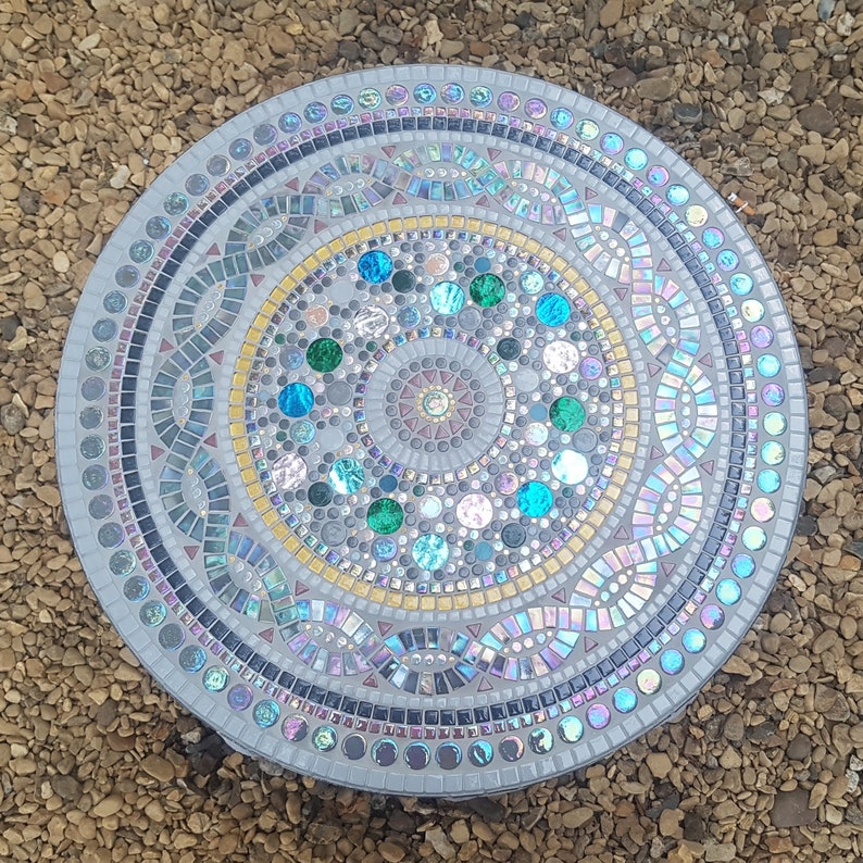 Custom Round Mosaic Tabletop Mosaic Garden Tabletop Mosaic Etsy UK
