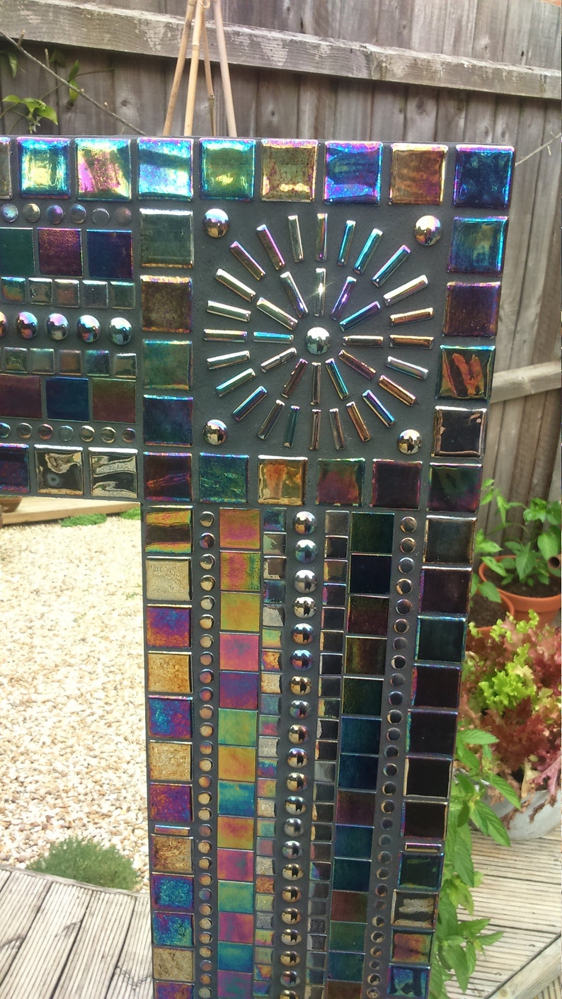 Large Mosaic Mirror Handmade Extra Large Long Iridescent Etsy UK