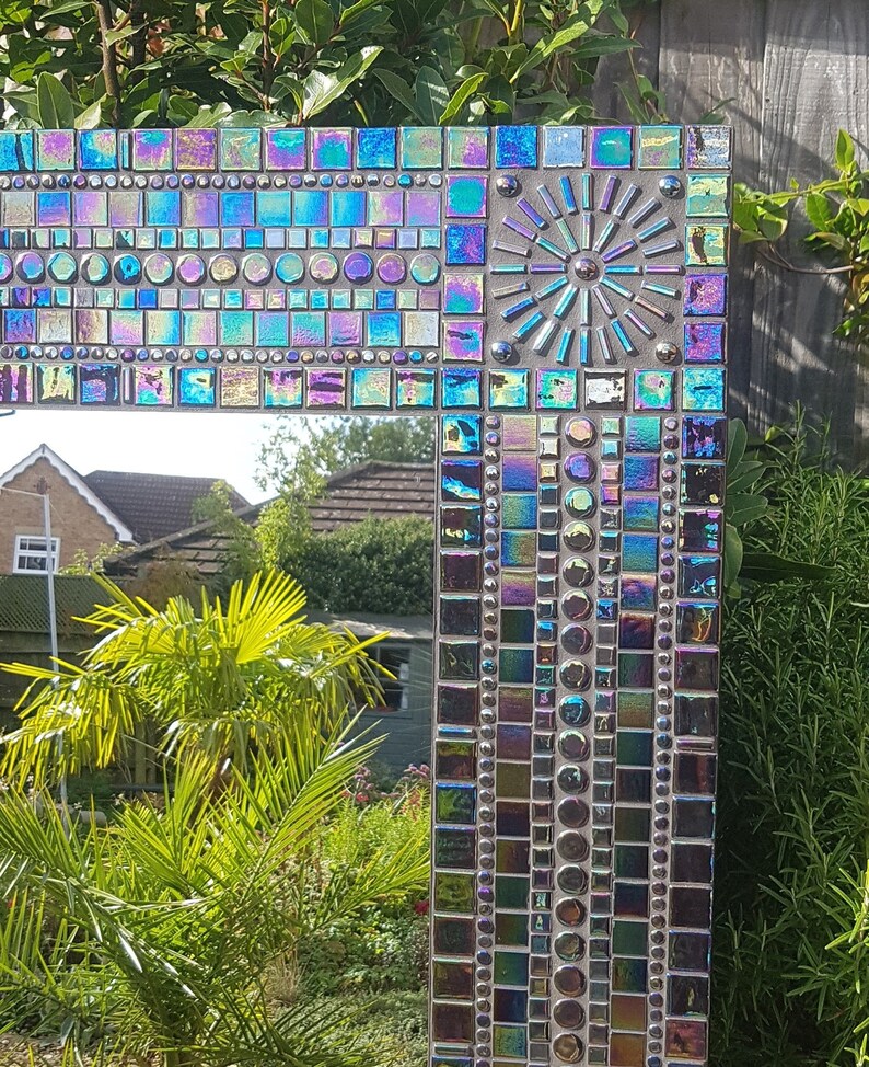 Large Mosaic Mirror Handmade Extra Large Long Iridescent Etsy UK