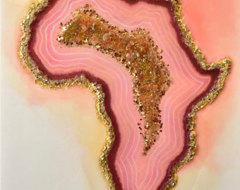 Africa Geode Resin Art Painting “African Gem”