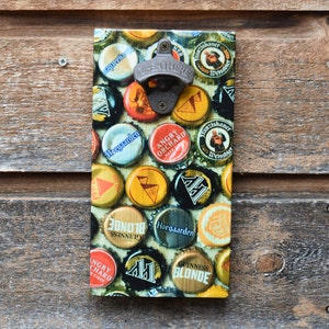 Magnetic Bottle Opener Wood Groomsman Birthday Anniversary Gift