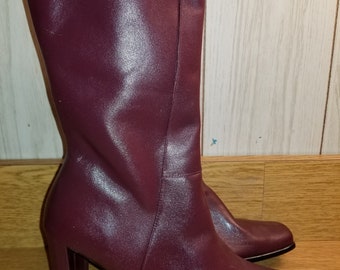 Burgundy boots | Etsy