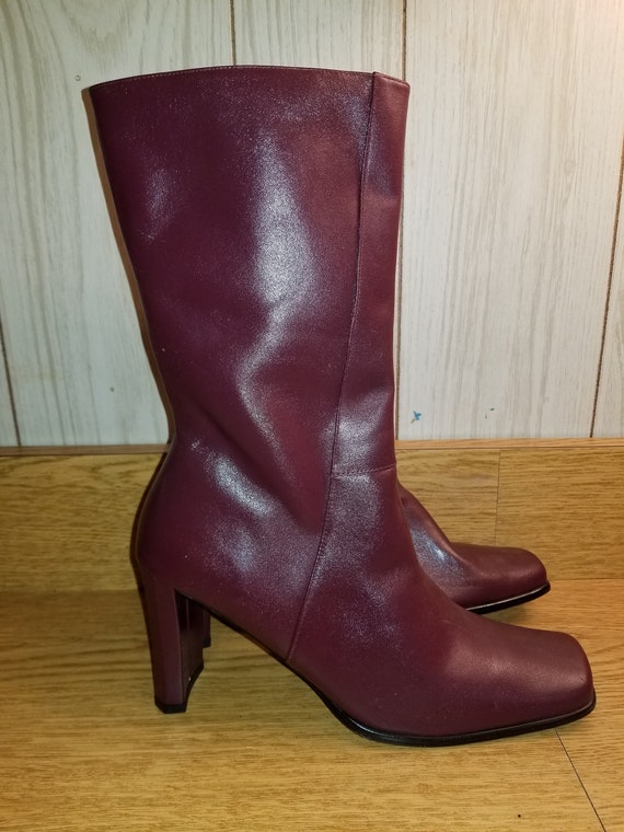 burgundy boots