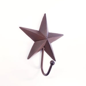 Vintage Rustic Western Texas Star Wall Coat Towel Bathroom Hook / Hanger