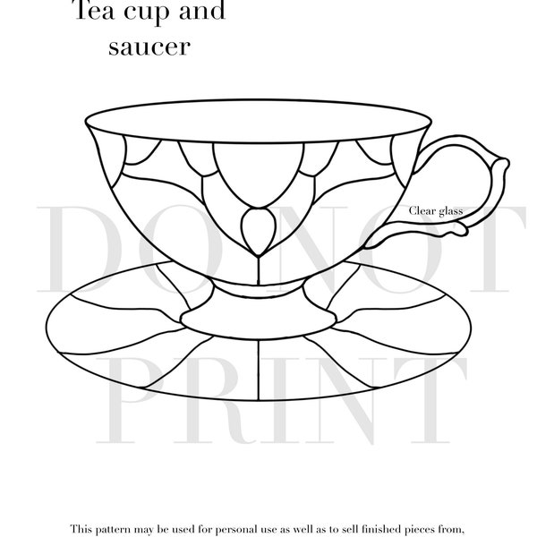 Tea cup// stained glass// stained glass pattern// tea cup pattern